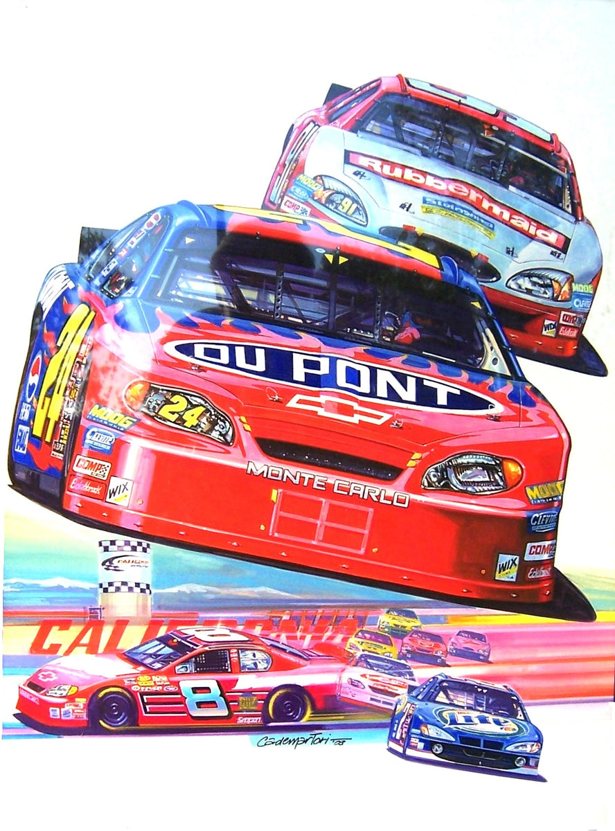 AUTO CLUB SPEEDWAY 2004 Program Original Art – Hector Cademartori