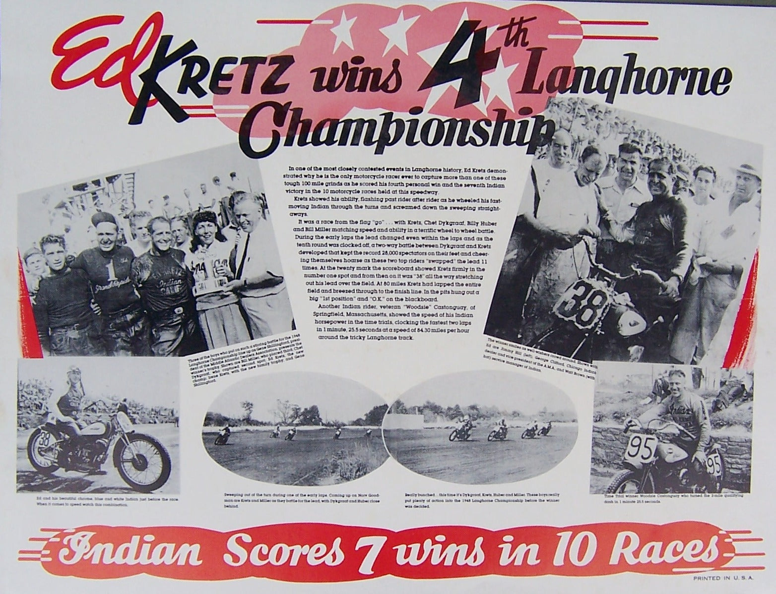 Ed Kretz-Indian- Langhorne- Vintage Poster Recreation – Hector