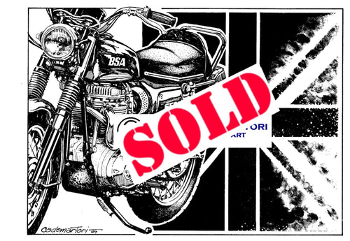 Cycle World - BSA 650 Scrambler - Original Art