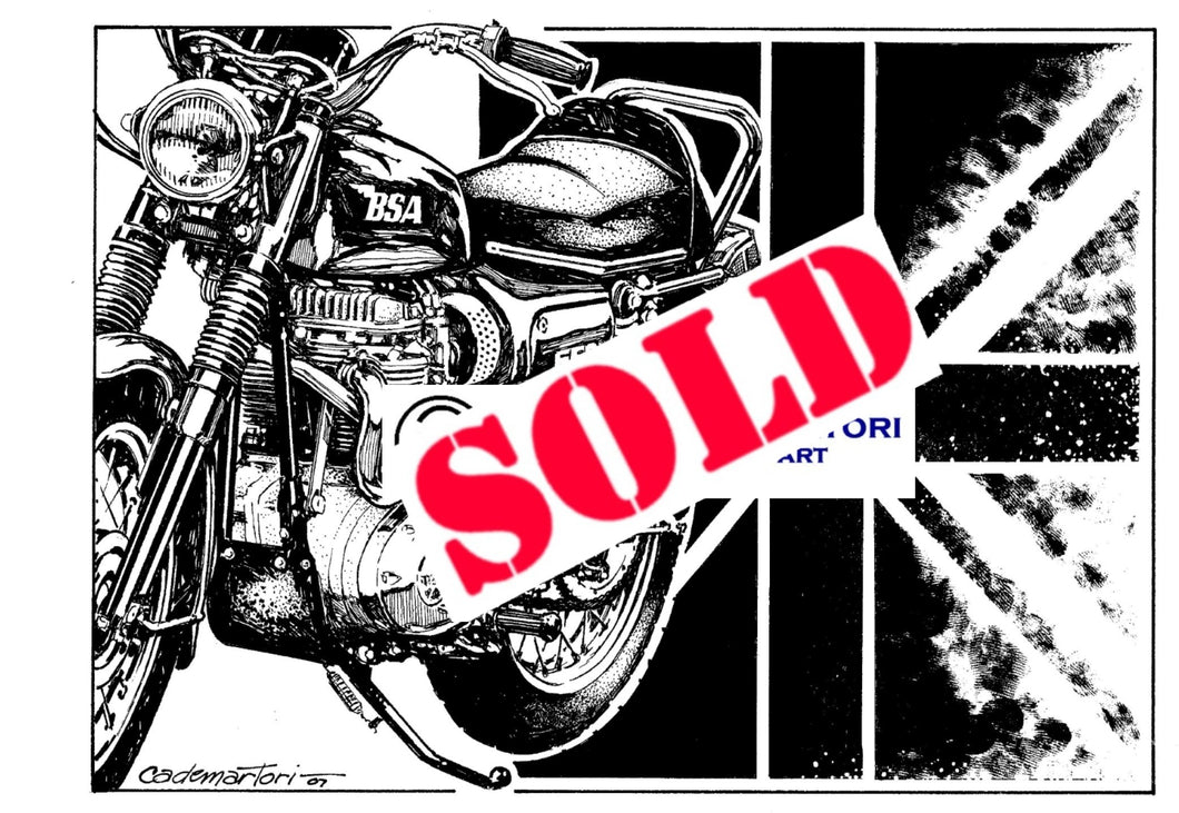 Cycle World - BSA 650 Scrambler - Original Art