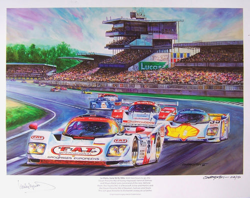 Porsche - Le Mans 1994 - Limited Edition Prints- Signed by Hurley Haywood