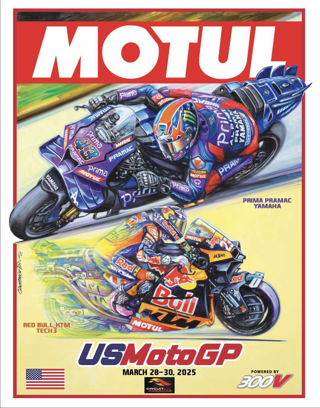 MOTUL-2025 MotoGP-Yamaha-KTM Poster – Hector Cademartori Motor