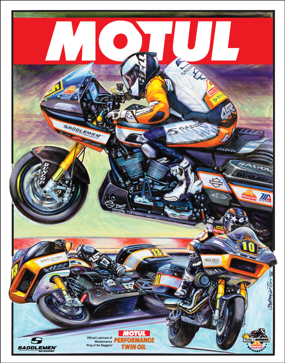 MOTUL. Harley-Davidson Saddlemen MotoAmerica Baggers. Poster. – Hector ...