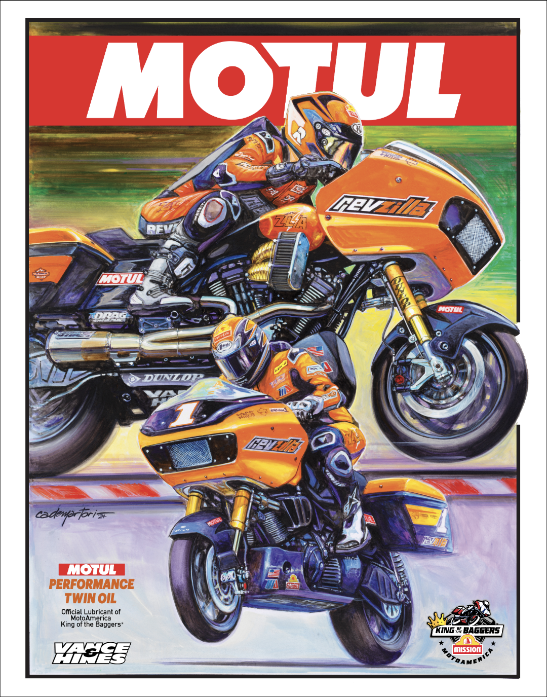 MOTUL-Harley-Davidson Vance&Hines Baggers. Poster – Hector