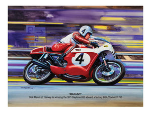 Dick Mann - 1971 Daytona 200- BSA 750 Rocket 3 - Poster