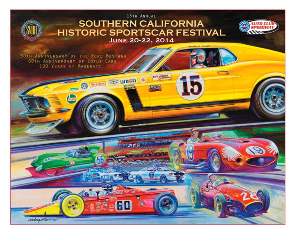 2014 SVRA Historics. Parnelli Jones-Mustang Trans-Am Poster