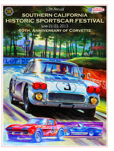 SVRA 2014- 1960 Corvette at Le Mans Posters