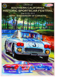 SVRA 2014- 1960 Corvette at Le Mans Posters