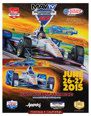 2015 IndyCar MAVTV 500- Auto Club Speedway Poster