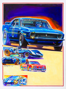 2016 The Mitty Poster Mustang Original Art