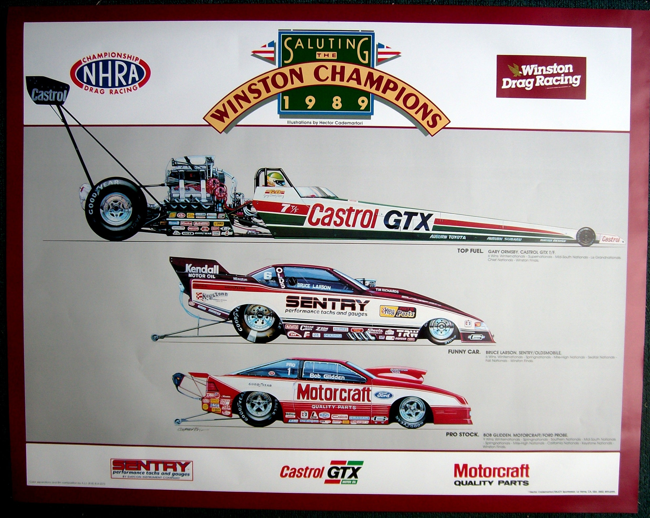 NHRA Champions Poster 1989