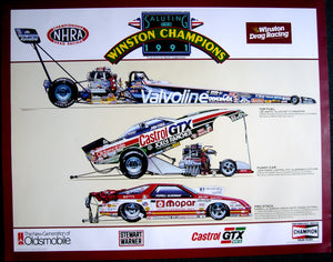 NHRA Champions Poster 1991