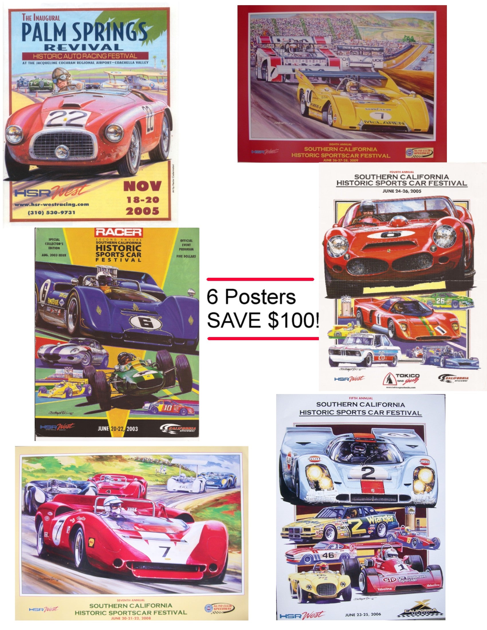 Set of 6 HSR-West Posters - Save $110 – Hector Cademartori