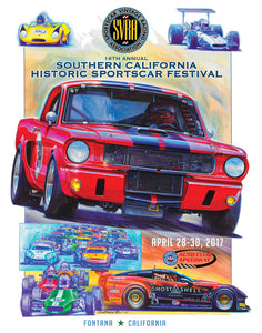 2017 SVRA Historics Poster - Fontana - Mustang