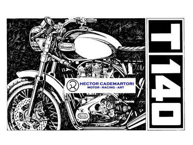 Cycle World - Triumph T140 - Original Art