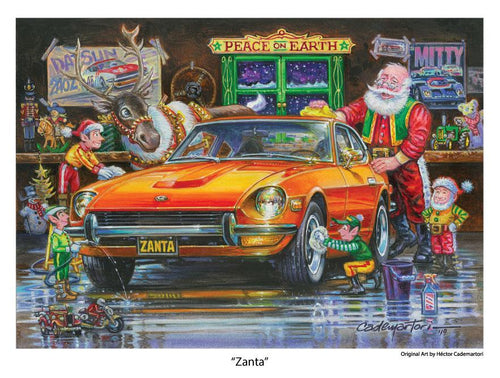 Datsun 240Z Christmas Poster - Zanta